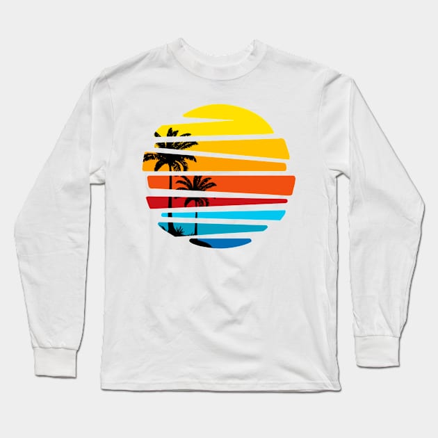 Tropical island Long Sleeve T-Shirt by clingcling